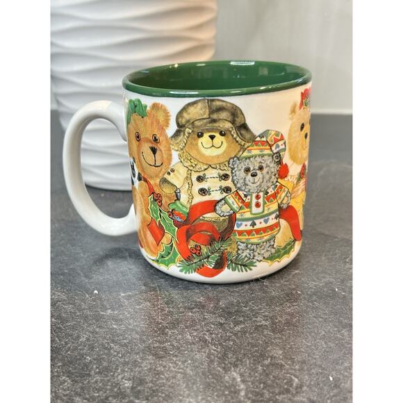 1993 Potpourri Designs By Kathy‎ Rogers Beary Teddy Bear Christmas Coffee Mug - Picture 2 of 7